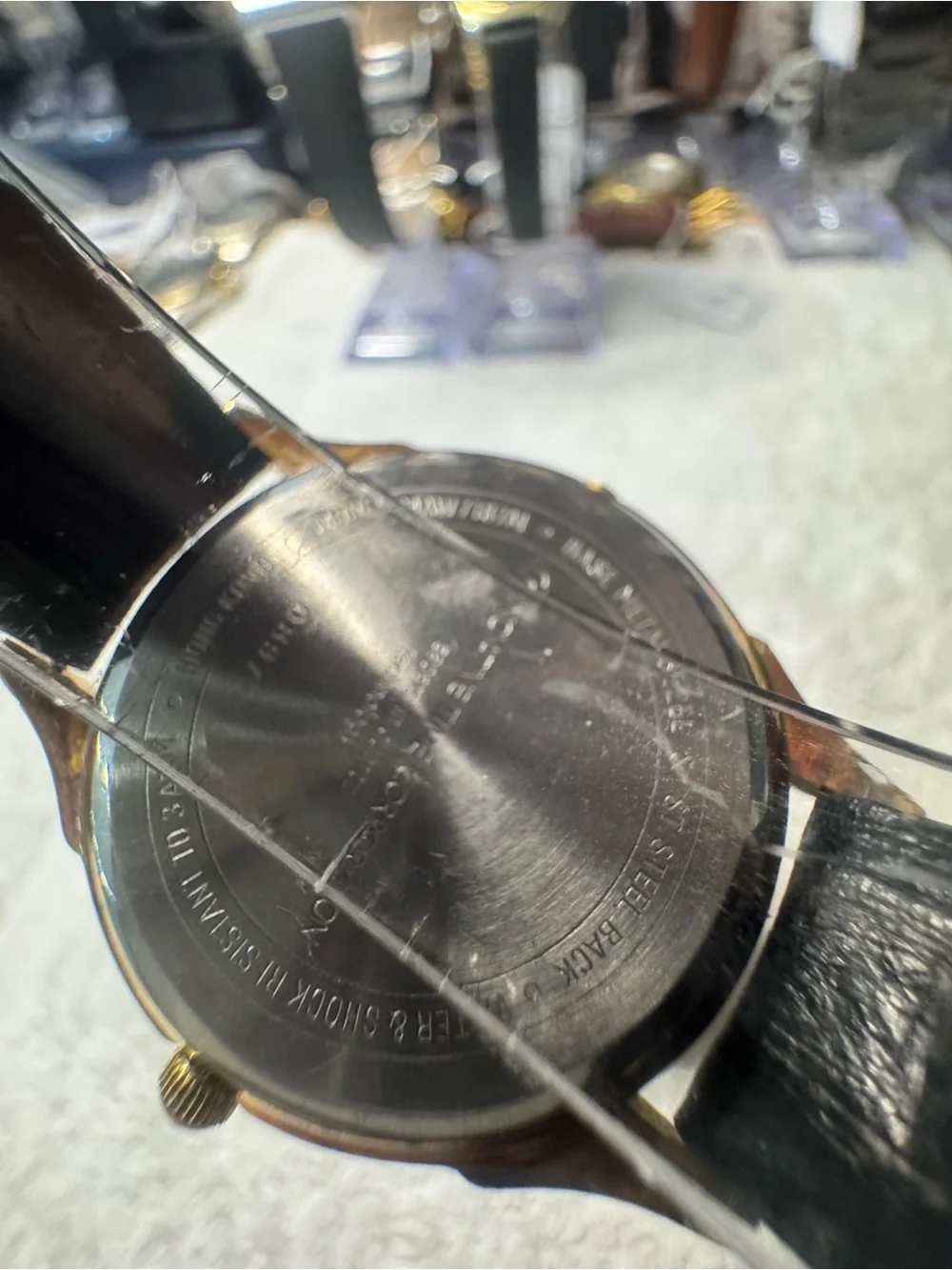 Quartz Men's Gold and Black Multi-Function Watch